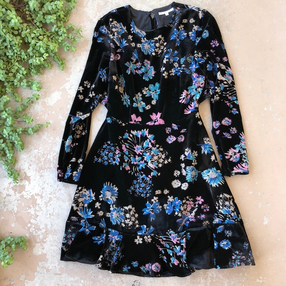 Rebecca Minkoff Dresses & Skirts - Rebecca Minkoff Velvet Floral Open Back Dress